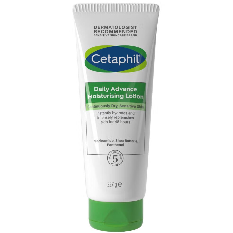 Cetaphil Daily Advance Moisturising Lotion with Shea Butter & Niacinamide for Dry to Very Dry Sensitive Skin 227g